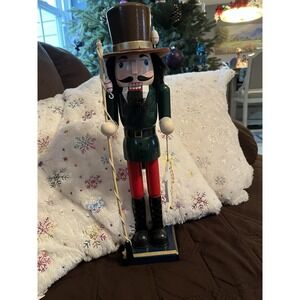Wooden fisherman nutcracker figure